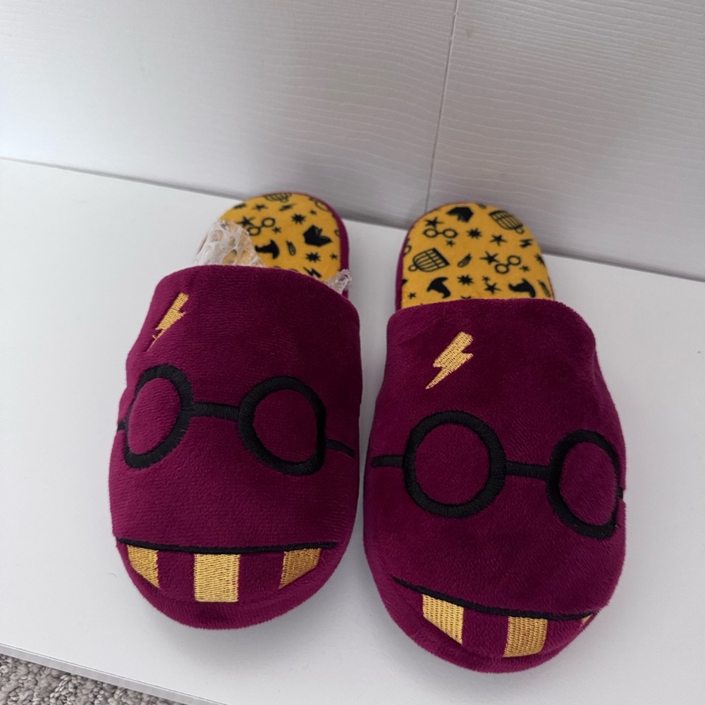 Harry Potter EyeGlasses Slippers Bioworld S/MD Womens 6-9 Mens 5-8 Very Clean!